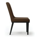 Ver imagem 7 de Cadeira Sala de Jantar Base Madeira Preto Kit 8 Sofia Suede Marrom D03 - D'Rossi