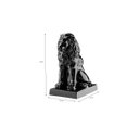 Ver imagem 2 de Escultura Leão Sentado com Base Luxo Decoração 30 Cm:preto Brilho