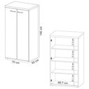 Ver imagem 3 de Armário para Escritório Home Office Multiuso 2 Portas Orly A02 Olmo Branco - Lyam Decor