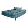 Sofá Cama Casal 3 Lugares Andorra Suede Azul Turquesa 362 Império Estofados - 6