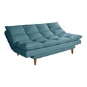 Ver imagem 5 de Sofá Cama Casal 3 Lugares Andorra Suede Azul Turquesa 362 Império Estofados