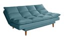 Ver imagem 5 de Sofá Cama Casal 3 Lugares Andorra Suede Azul Turquesa 362 Império Estofados