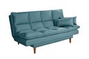 Ver imagem 4 de Sofá Cama Casal 3 Lugares Andorra Suede Azul Turquesa 362 Império Estofados