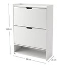 Ver imagem 3 de Sapateira Malu com 2 Portas Basculantes Branco