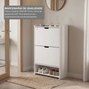 Ver imagem 6 de Sapateira Malu com 2 Portas Basculantes Branco