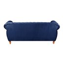 Ver imagem 3 de Sofá Nobreza 3 Lugares Cor:veludo Azul 210