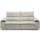 Ver imagem 5 de Sofá Retrátil Reclinável Living 210cm Ártico F04 Veludo Bege