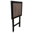 Ver imagem 4 de Kit 2 Mesas Bistro Dobrável Industrial em Ferro Preto e Tampo Amadeirado 50x50cm em Mdf