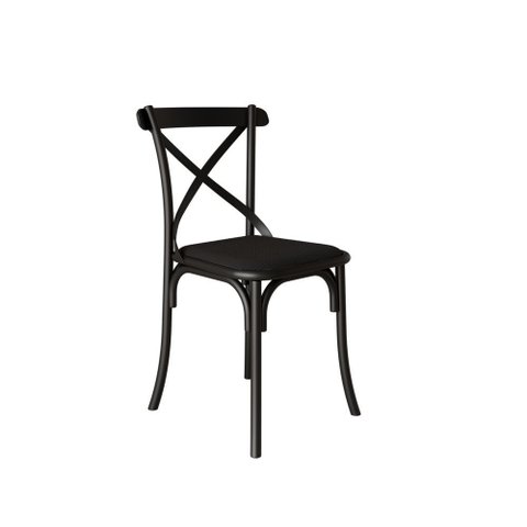 Cadeira de Jantar Gisacompany 1 Unidade:preto Assento Preto