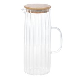 Jarra de Vidro Borossilicato com Tampa em Bambu 1,1l - Wolff - 1