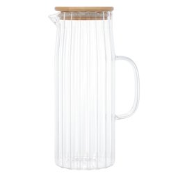 Jarra de Vidro Borossilicato com Tampa em Bambu 1,1l - Wolff - 3