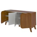 Ver mais imagens de Conjunto Sala de Estar Buffet Elegance e Cantinho do Café Viena Marrom Cedro/Off White