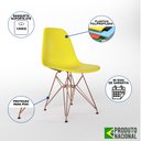 Ver imagem 4 de Mesa Industrial Base Ferro Cobre 137x90 Tampo Canela 4 Cadeiras Eiffel Ferro Cobre Assento Amarelo