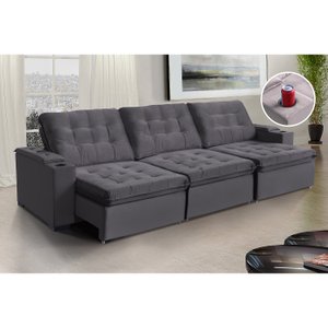 Sofá Londres 6 Lugares 3,20cm- de Casa Décor Estofados