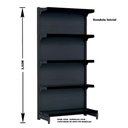 Ver imagem 2 de Gondola Parede 202 Fit Ate 3 Metros 1 Canto Preto 20b Pe Preto