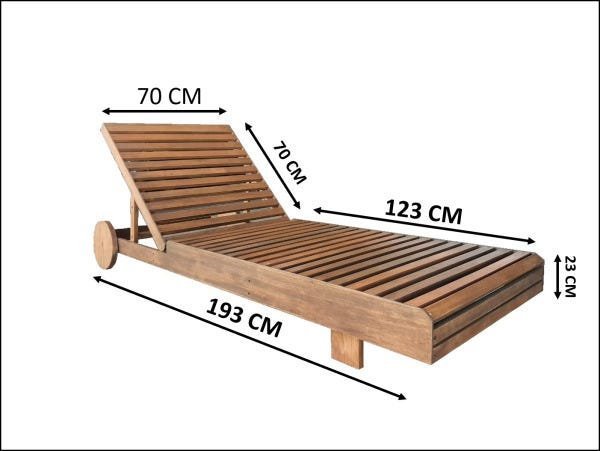 Jogo 2 Espreguiçadeira Allegra 1 Mesinha Apoio Madeira Maciça Piscina Lazer Nogueira Proteção Uv Col - 2