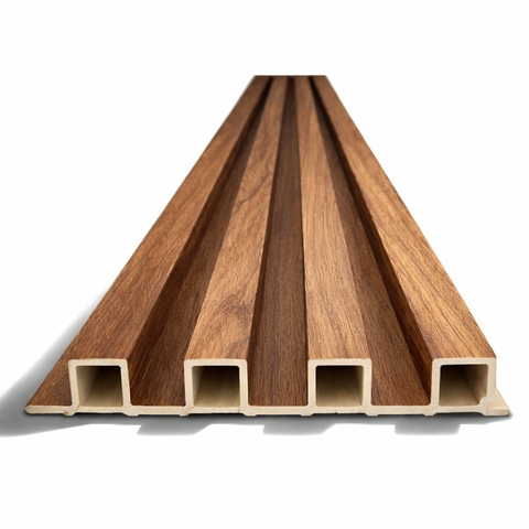 Painéis Ripados Wpc 18mm Freijó 280x16cm - Revestimento Decorativo Parede Sala Quarto Cozinha