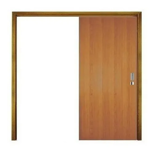 porta de madeira com trilhos completa 210x72