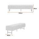 Ver imagem 2 de Puff Recamier Lauri Factor Assento D-23 Revestimento Off White 195cm Sallar Home