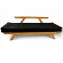 Ver imagem 4 de Sofá Japão Futon Preto em Madeira Maciça Cor Mel