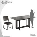 Ver imagem 5 de Conjunto Sala de Jantar Mesa 160x90cm Base Pérola Tampo Mdf Laca com Vidro Napoli