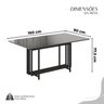Conjunto Sala de Jantar Mesa 160x90cm Base Pérola Tampo Mdf Laca com Vidro Napoli - 3