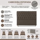 Ver imagem 7 de Cabeceira para Cama Casal Queen Estofada Captone 1,58 Mts Luna Vilajo: Suede Marrom