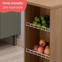 Ver imagem 5 de Bancada de Ilha para Cozinha 120 cm com Fruteira Marrom/Freijó