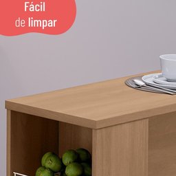 Bancada de Ilha para Cozinha 120 Cm com Fruteira - 8