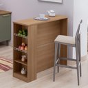 Ver imagem 1 de Bancada de Ilha para Cozinha 120 cm com Fruteira Marrom/Freijó