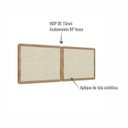 Ver imagem 5 de Conjunto Cabeceira Casal 160cm e 2 Mesas de Cabeceira 1 Gaveta Pé Metal Palhinha Oslo