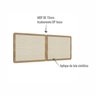Conjunto Cabeceira Casal 160cm e 2 Mesas de Cabeceira 1 Gaveta Pé Metal Palhinha Oslo - 5