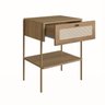 Conjunto Cabeceira Casal 160cm e 2 Mesas de Cabeceira 1 Gaveta Pé Metal Palhinha Oslo - 7