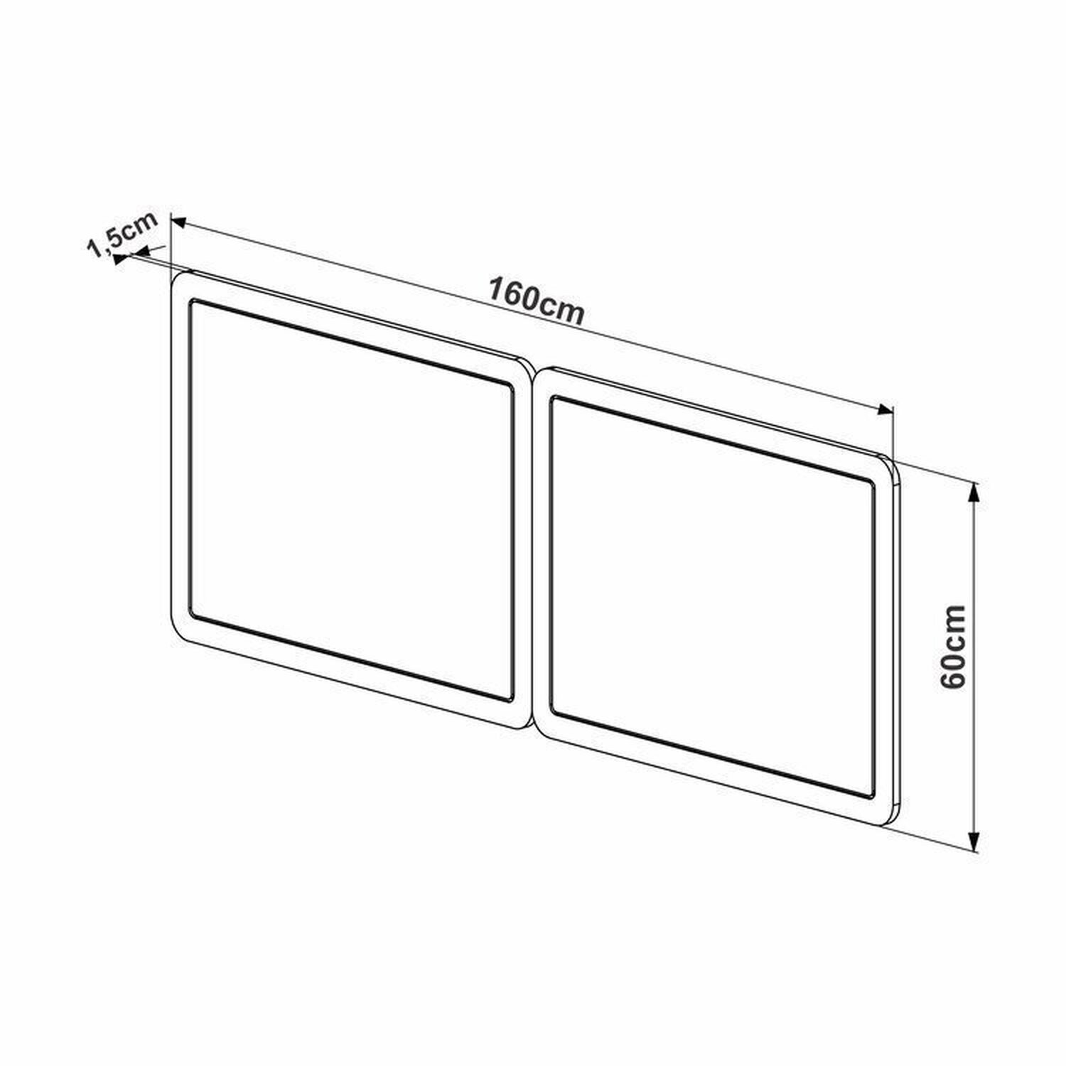 Conjunto Cabeceira Casal 160cm e 2 Mesas de Cabeceira 1 Gaveta Pé Metal Palhinha Oslo - 12