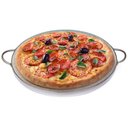 Ver imagem 3 de Forma de Pedra Sabão para Pizza com Alças de Inox 32 Cm