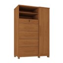 Ver imagem 2 de Cômoda Sapateira Imperial 1 Porta 5 Gavetas Marrom/Cinamomo