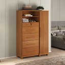 Ver imagem 1 de Cômoda Sapateira Imperial 1 Porta 5 Gavetas Marrom/Cinamomo