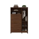 Ver imagem 4 de Cômoda Sapateira Imperial 1 Porta 5 Gavetas Marrom/Jacarandá