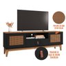 Rack Sala Esmeralda para Tv até 60 Polegadas Pés em Madeira - Preto/noce - 3