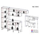 Ver imagem 4 de Cozinha Compacta C/ 2 Leds 3 Pçs Pequim Multimóveis V3412 Nogueira/Preta Nogueira/Preto