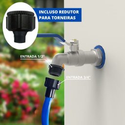 Mangueira De Jardim 30m Metros Reforçada Chata Antitorção + Fita Veda Rosca | Ledmang - 5