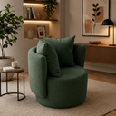 Ver imagem 5 de Poltrona Giratória Verona Linha Premium Linho Verde