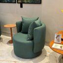 Ver imagem 4 de Poltrona Giratória Verona Linha Premium Linho Verde