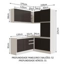 Ver mais imagens de Cozinha Completa 329001 com Armário e Balcão Branco/preto