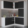 Cozinha Completa 329001 com Armário e Balcão Branco/preto - 1