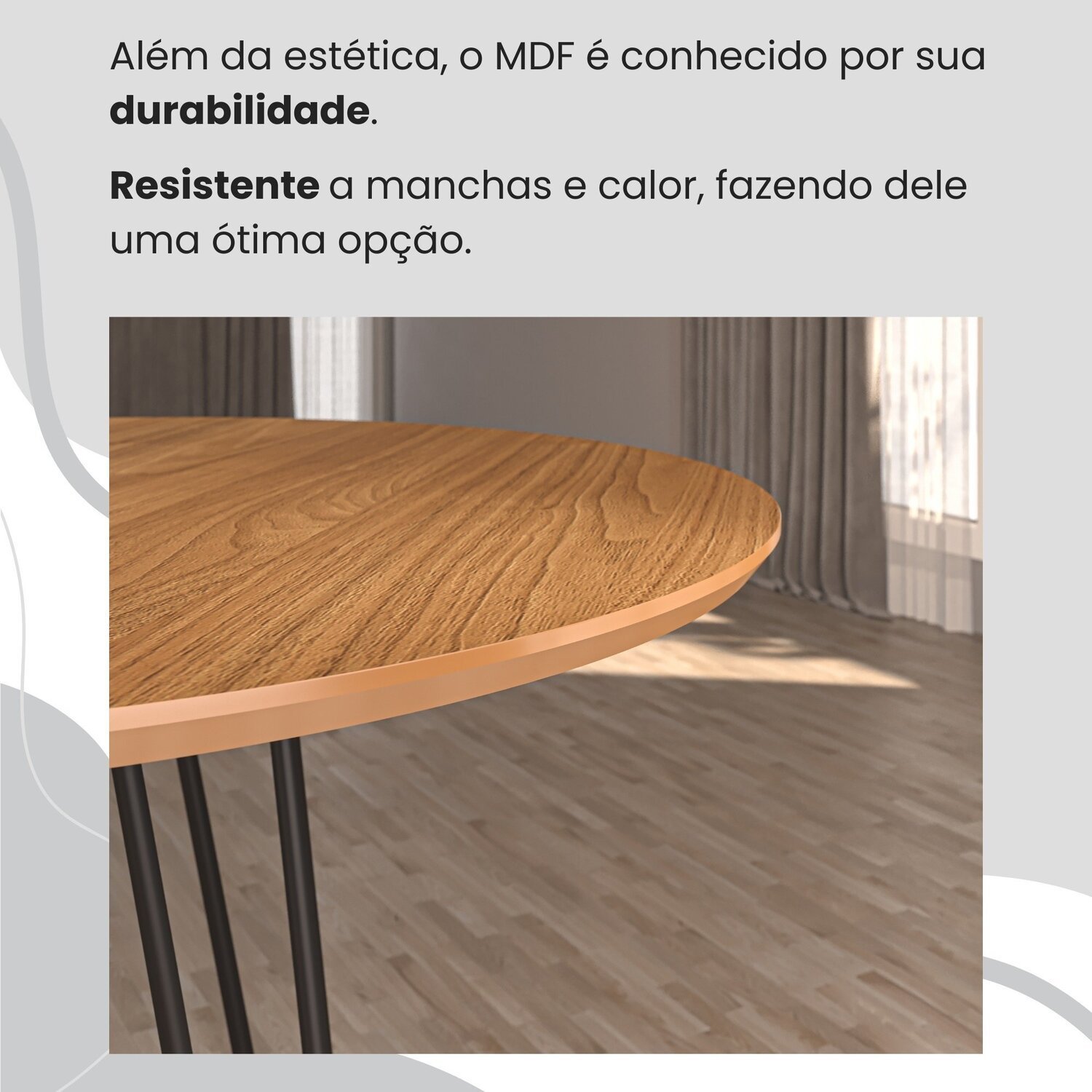 Conjunto Sala de Jantar Mesa Redonda 100cm Base Omega Tampo Mdf Napoli - 8