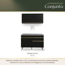 Ver imagem 5 de Armário Cozinha Modulada Compacta Balcão com Pia 120cm Florença Multimóveis MCR2466 Preto