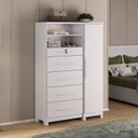 Ver imagem 1 de Cômoda Sapateira Imperial 1 Porta 5 Gavetas Branco