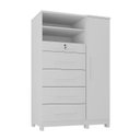 Ver imagem 2 de Cômoda Sapateira Imperial 1 Porta 5 Gavetas Branco