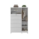Ver imagem 4 de Cômoda Sapateira Imperial 1 Porta 5 Gavetas Branco